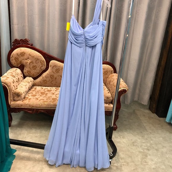 Dessy 1-Shoulder Grecian Bridesmaid Chiffon Dress - Picture 11 of 11